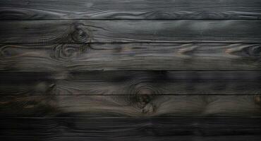 Black wood background Generative AI photo