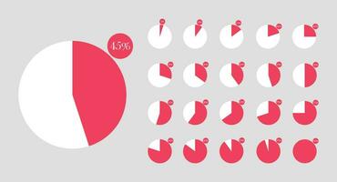 circle pie charts Simply colored circle, round charts, graphs. Infographics elements. vector