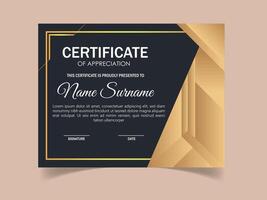 Free vector gradient elegant certificate template