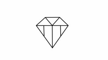 skizzieren Animation Bildung ein Diamant Symbol video