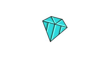 animated video in the shape of a diamond icon