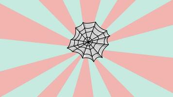 Animated cobweb icon with a rotating background video