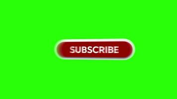 Subscribe Button Animation Green Screen video