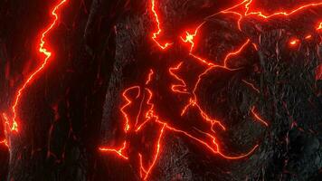 4k Loop Animation of Lava Cave video