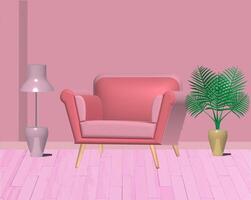 3d living room interior design with sofa,table  or 3d interior illustration photo