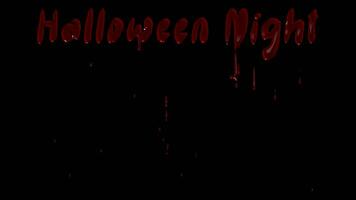 creare un' terrificante atmosfera con Halloween notte sangue gocciolare ciclo continuo animazione video