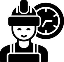 icono de vector de horas de trabajo