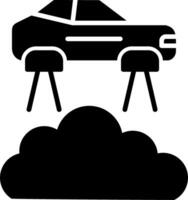 icono de vector de coche volador