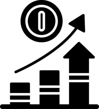 icono de vector de aumento