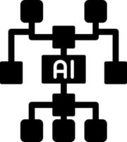 icono de vector de inteligencia artificial