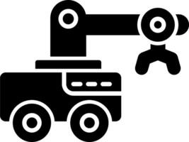 icono de vector de brazo de robot