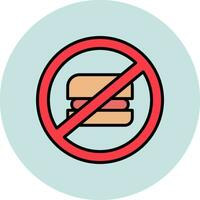 No Junk Food Vector Icon