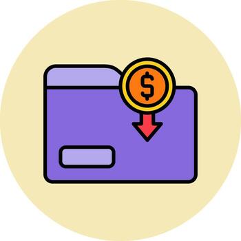 icono de vector de carpeta