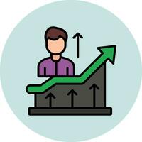 icono de vector de crecimiento