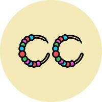 Hoop Earrings Vector Icon