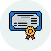 icono de vector de certificado