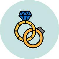 icono de vector de anillo de diamante