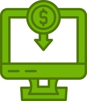 icono de vector de computadora