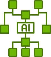 icono de vector de inteligencia artificial