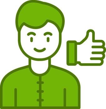 satisfacción vector icono