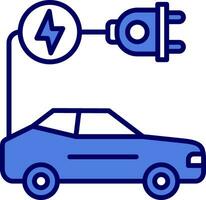 icono de vector de coche eléctrico