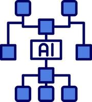 icono de vector de inteligencia artificial