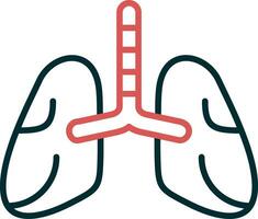 icono de vector de pulmones