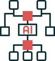 icono de vector de inteligencia artificial