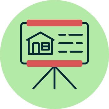 icono de vector de presentación