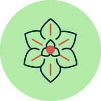 Euphorbia Pulcherrima Vector Icon