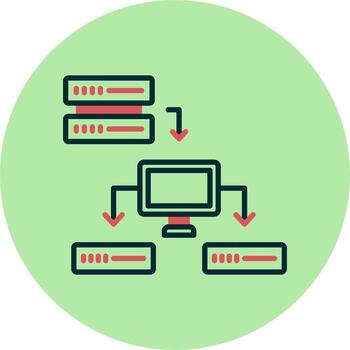 icono de vector de datos estructurados