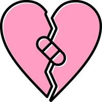 Broken Heart Vector Icon