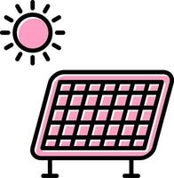 icono de vector de panel solar