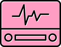 icono de vector de electrocardiograma