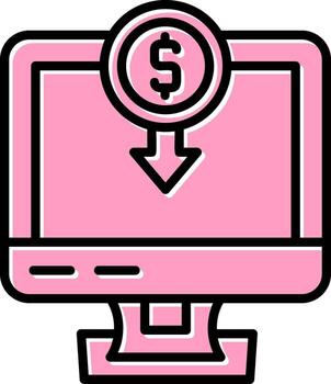 icono de vector de computadora
