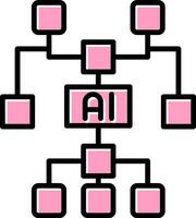 icono de vector de inteligencia artificial