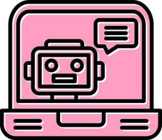 icono de vector de chatbot