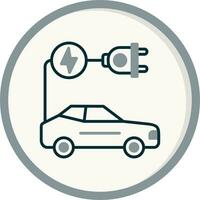 icono de vector de coche eléctrico