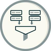 icono de vector de minería de datos