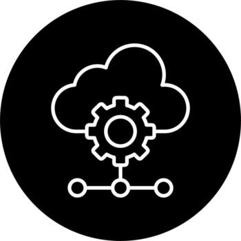 icono de vector de datos de nube