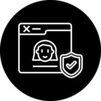 icono de vector de seguridad cibernética