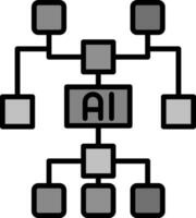 icono de vector de inteligencia artificial