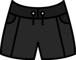 icono de vector de pantalones cortos