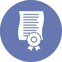 icono de vector de certificado