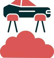 Flying Car Vector Icon