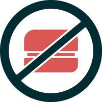 No Junk Food Vector Icon