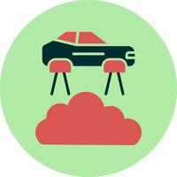 icono de vector de coche volador