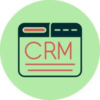 icono de vector de crm