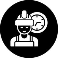 icono de vector de horas de trabajo