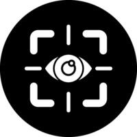 icono de vector de prueba de ojo